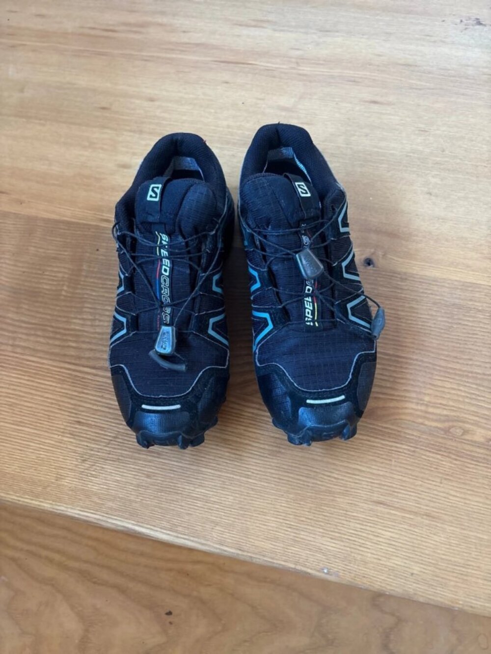 Women's Waterproof Trail Running Shoes, Blue and Black
